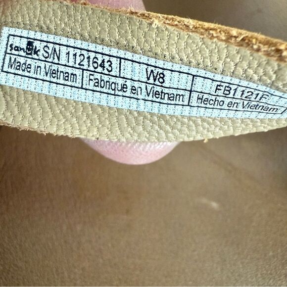 Sanuk Vazon Sustainasoles Strappy Sandals Tan Leather 8 - Picture 6 of 6